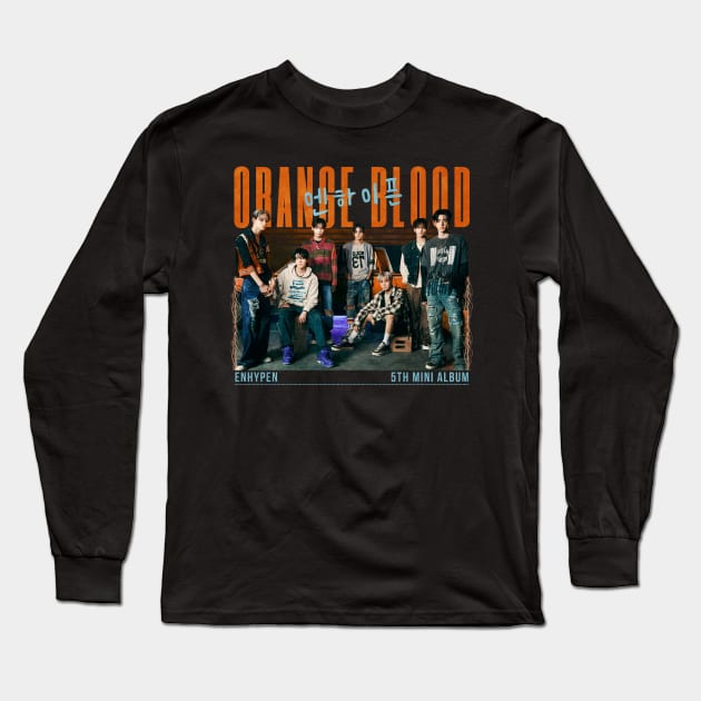 ENHYPEN Orange Blood Long Sleeve T-Shirt by wennstore